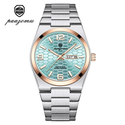 PAAZOMU Sport Luxury Men's Wristwatch High Quality Waterproof Luminous Watch For Men Fashion Date Week Quartz Men's Watches Reloj