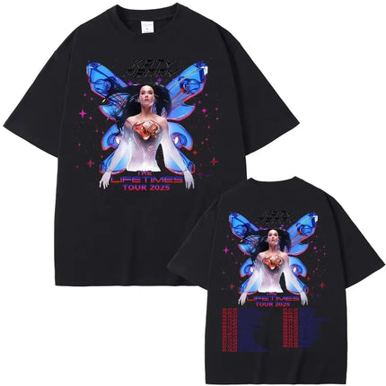 The Lifetimes World Tour T-shirt Katy Perry Merch T Shirt Oversize Y2k Women Men Causal Cotton Short Sleeve Harajuku Streetwear