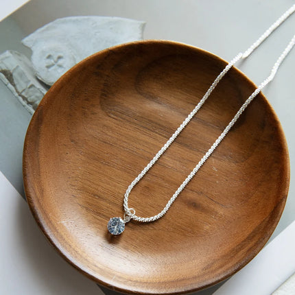 Hot 925 Sterling Silver Plated Necklace Versatile Single Sparkling AAA Zircon Clavicle Chain for Women Wedding Jewelry Wholesale