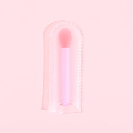 1PCS Small Makeup Brushes Lipstick Applicator Brushes With Anti-lost Cover For Lip Care Makeup Use Silicone Lip Brush