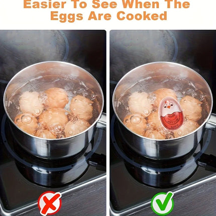 1/2pcs Chick Egg Timer Sensitive Color Change Indicator for Hard Soft Boiled Eggs Cooker Kitchen Gadget for Restaurants Bakeries