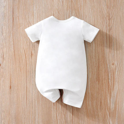 Baby Clothes Cute Cartoon Forest Animal Print Comfortable And Soft 0-18 Boys And Girls Summer Short Sleeved Baby Jumpsuit