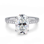 5 / with side stones / full moissanite GRA