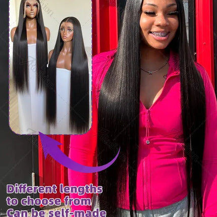 Brazilian 30 34 Inch Raw Virgin Unprocessed Remy Human Hair Extensions Bone Straight  3 4 Bundles Double Weft Bulk Braiding Hair