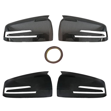 For Mercedes Benz A B C E S CLA GLA GLK Class W176 W246 W204 W212 W221 C177 X204 X156 Carbon Fiber Car Rearview Mirror Cover
