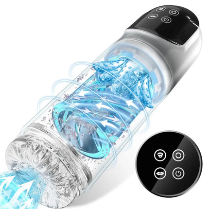 Automatic Male Masturbator Cup with 7 Sucking Rotating Licking Modes Pocket Pussy Stroker Realistic Blowjob Penis Pump for
