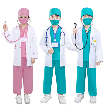 Children's Doctors Nurses Costume Sets Role-playing with Pretend Costumes Preschool Education School Performances