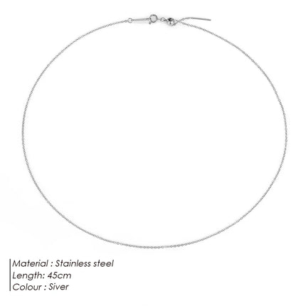 eManco Adjusta Long Layered Pendant Necklace  Stainless Steel Necklace Chocker Necklaces for Women Fashion Jewelry YX26925