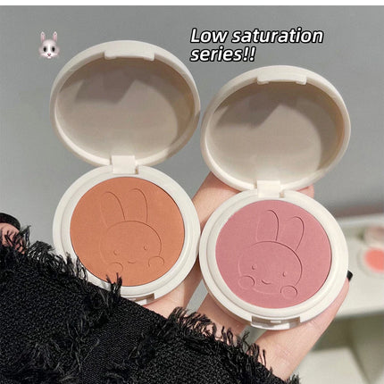 Monochrome Blush Palette Matte Peach Rouge Cute Bunny Rose Red Cheek Tint Blusher Powder Natural Face Contouring Shadow Makeup