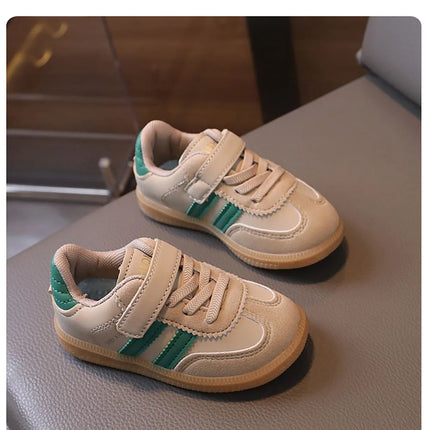 PU Leather Sport Shoes For Children Soft-soled Waterproof Girl's Sneakers Ergonomics Anti-slippery Toddler Shoes For Kids