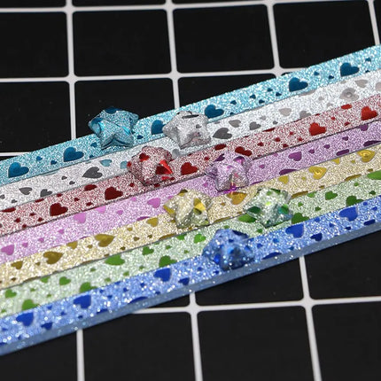 Star Paper Strips Origami Stars Paper Handmade Paper Craft Star Folding Paper Lucky Colorful Cartoon Star Folding Paper