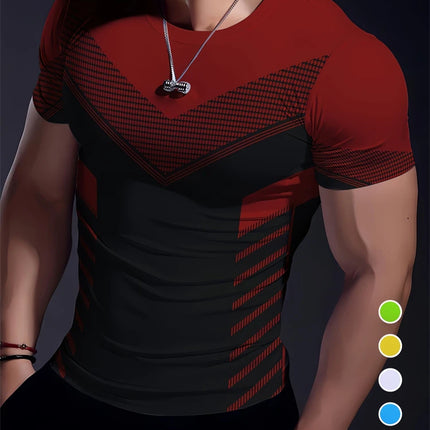 Skull Print Men's T-Shirt Summer Casual Wear for Men Sports Fitness Short-Sleeve T-Shirt for Men Streetwear Fashion Top for Men