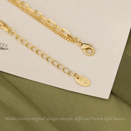 Luxurious Letter Necklace Pearl Dot Sweater Chain Elegant Style Fashion Commute Light Luxury Trend Autumn Winter Jewelry