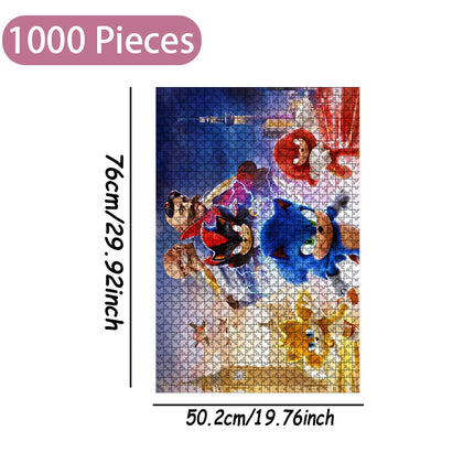 Sonic the Hedgehog Jigsaw Puzzle 108/200/300/500/1000 Pieces Wooden  Puzzle High Quality Gift Fun Party Game