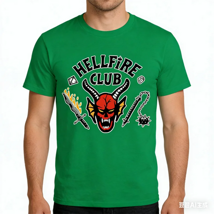 Hot selling American monster TV series 3D printed T-shirt street short sleeved top casual men's and women's plus size clothing