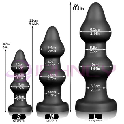 Anal Plug with Suction Cup Beads Anal Butt Plug Soft Silicone Anus Dilation Sex Toys for Women Men Buttplug Adult Sex Product