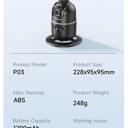 FANGTUOSI AI Smart Gimbal 360° Selfie Stick Auto Face Tracking Gimbal Rotation For Smartphone video Vlog Stabilizer Phone Holder