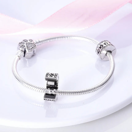 925 Silver Clasp Clip Spacer Stopper Beads Charms & Safety Chain  Clasp Charm Bead Fit Original Bracelet DIY Jewelry