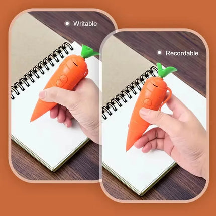 1-10pcs  Carrot Voice Recorder Pen  Kids Ballpoint Pen That Can Be Recorded Creative Multi Functional Pens Gift…!