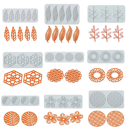 23 styles leaf flower round Designs Silicone Cake Lace Mold Cake Decorating Tool Border Decoration Lace Mold kitchen Baking Tool