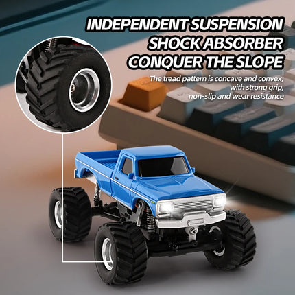 Boy 1/36 RC Crawler Car 4WD Mini Radio Control Off-road Vehicle Light System Climbing RC Car Remote Control RTR Hobby Model Gift