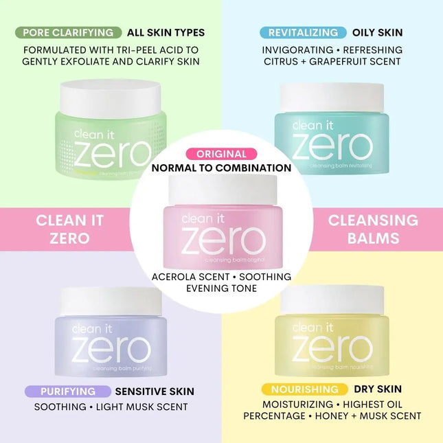 Original Banila CO Clean It Zero Cleansing Balm 25ml Makeup Remover Facial Cleanser Care Korea Cosmetics