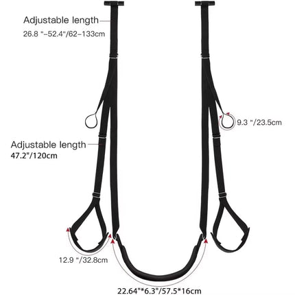 Couple Sex Sling BDSM Door Sex Swing Chair Seat Bondage Restraints Adjustable Detachable Seat Sexual Stimulation Adult Sex toys