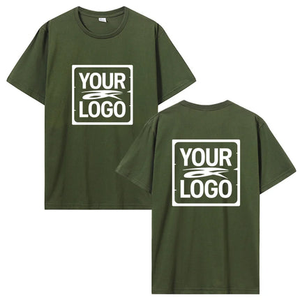 Customized Printed T-Shirt Tees DIY Your Own Design Like Photo Or Logo White T-Shirt Fashion Custom Men's Tops T-Shirt Clothing