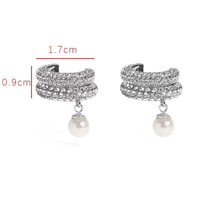 Fashion CZ Zircon Round Huggie Hoop Earrings for Women Geometric U Shape Ear Buckle Hoops Gold Plated Stainless Steel Jewelry