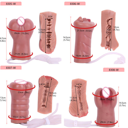 FAAK Soft Silicone Squirting Pocket Pussy Stroker Ejaculation Male Masturbator Realistic Vagina Clit  Anal Sex Toys For Men