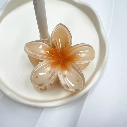 Hawaiian Gradient Hair Clips Flower Hair Claws Big Size Fashion Head Wear Hairpin for Women Girls Crab Barrette Hair Accessories