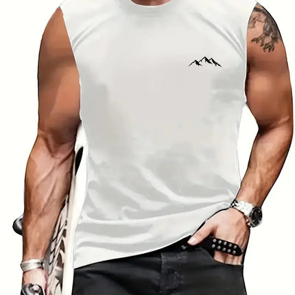 Summer New Trend Men's Pull-Over Crew Neck Vest Mesh Fitness Breathable Vest Blazer Men's Quick Drying Sweat Absorption T-Shirt