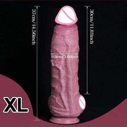 3 Sizes Realistic Soft Brown Dildo Huge Thick Fake Penis Double Silicone Cock Woman Man Masturbation Suction Cup Anal Sex Toys
