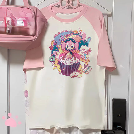 Madoka Magica shirt women Pop Culture Psychedelic Y2k 80s Comfortable Classic top tees Breathable Y2k hip hop anime