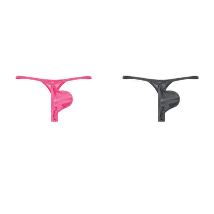 Men's Underwear Ice Silk Satin T Pants Low Waist Comfort Seamless Thongs