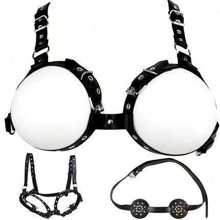 QKKQ Woman Breast Cover Nipples Covers Female Chest Hood Breast Binder Body Bondage BDSM Sex Toys For Women Men 18+ Adults Game