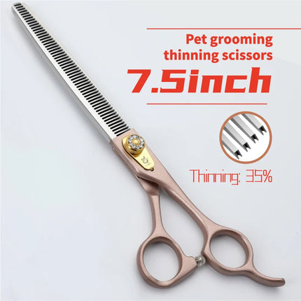 Fenice Professional JP440C 7/7.5/8 inch Pet Dog Grooming Chunker Scissors Thinning Shears Tijeras Tesoura Thinning Rate 35%/75%