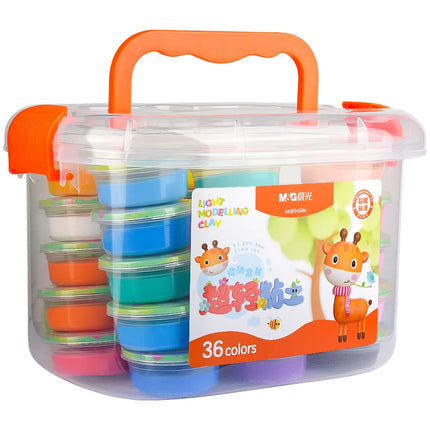 M&G 36 /24/12 Colors Ultralight Clay Air Dry Polymer Modeling Box Clay with Tools Soft Creative Puzzle Clay, Kids DIY Toys Gifts