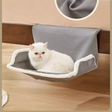 Hanging Cat Bed Window Perch, Four Seasons Universal Cat Hammock Bed, Portable Pet Bed for Window Bedside Sunbathing