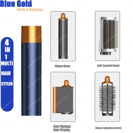 Multi Hair Styler Curling Iron Hair Hot Air Brush 30/40mm Auto Curling Barrel and Hair Straightenting Curly Hair Styler Wrap