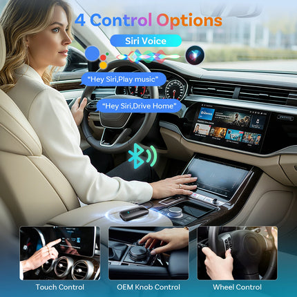 OTTOCAST Play2Video Ultra 3 In 1 Ai Box Wireless CarPlay Android Auto Adapter Built-in APP Hub for Youtube Netflix IPTV Tiktok