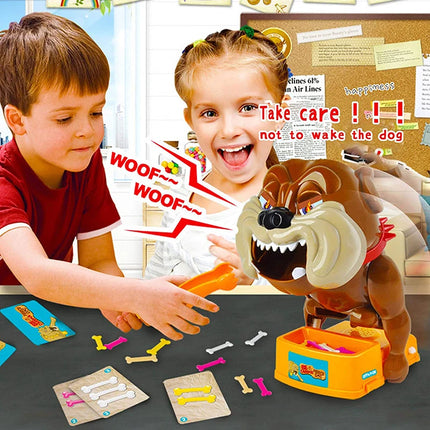 Bulldog Funny Prank Toys Don't Take Buster's Bones Bad Dog Chew Bone Action Games Parents Interactive Toys Game Kids Xmas Gift