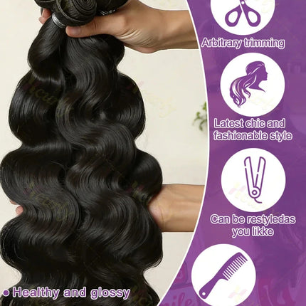 Body Wave Raw 1 3 4 Human Hair Bundles Unprocessed Human Hair Wavys Double Drawn Weft Virgin Hair Bundles Weave Extensions