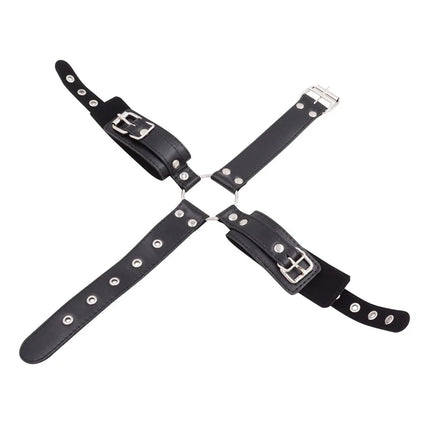 Bondage PU Leather Restraints Collar Fetish Sex Game BDSM Adult Toy Sex Shop Slave Neck Handcuffs Sex Products For Couple Gay