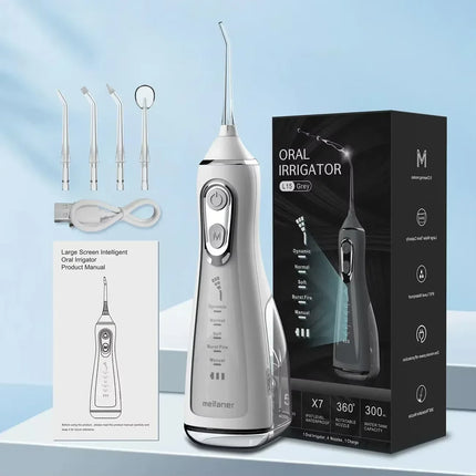 Portabal Electric Oral Irrigator Waterproof Intelligent Water Flosser 5-speed Adjustment Teeth Cleaner Mouth Washing Machine