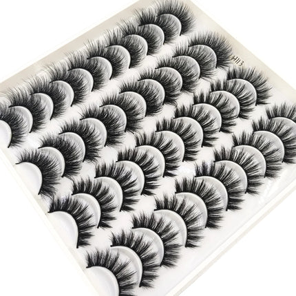 2023 New 20 pairs natural long 3D mink false eyelashes fake lashes makeup kit Mink Lashes extension eye lashes short eyelashes