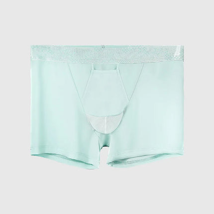 Mens Underpants Boxer Shorts Homme Thin Ice Silk Panties Man Breathable Bullet Separation Pouch Underwear Cueca Calzoncillo
