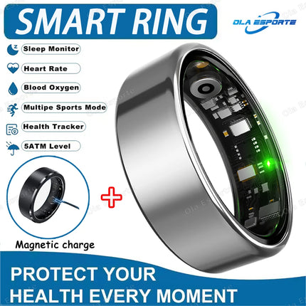 2026 Smart Ring For Man Women Blood Pressure Heart Rate Sleep Monitoring Smartring IP68 & 5ATM Waterproof Multi-sport Mode rings