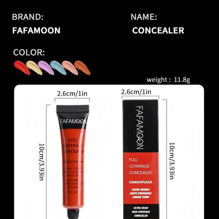 Full Coverage Waterproof Liquid Concealer LongLasting Oil Control Green Purple Orange Contour Matte Nude Facial Concealer Makeup