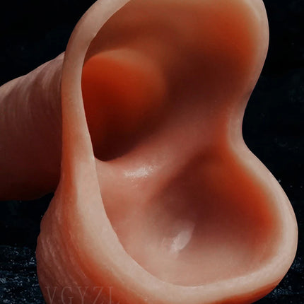 Realistic Silicone Reusable Penis Sleeve Extender Penis Condom Extension Sex Toy for Men Cock Sleeve Enlarger Delay Ejaculation